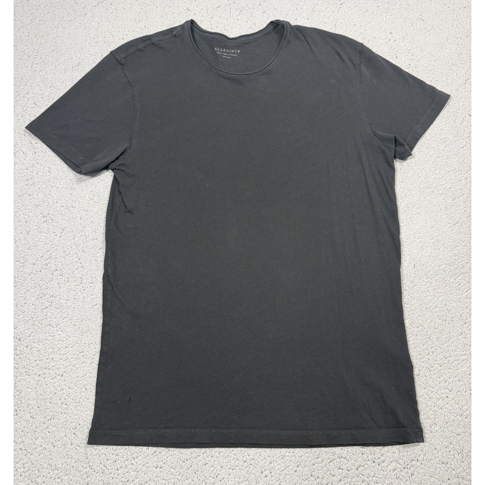 AllSaints Shirt Womens Small Black Figure SS Crew Cotton Tagless Tee Portugal